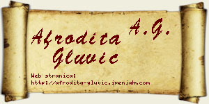 Afrodita Gluvić vizit kartica